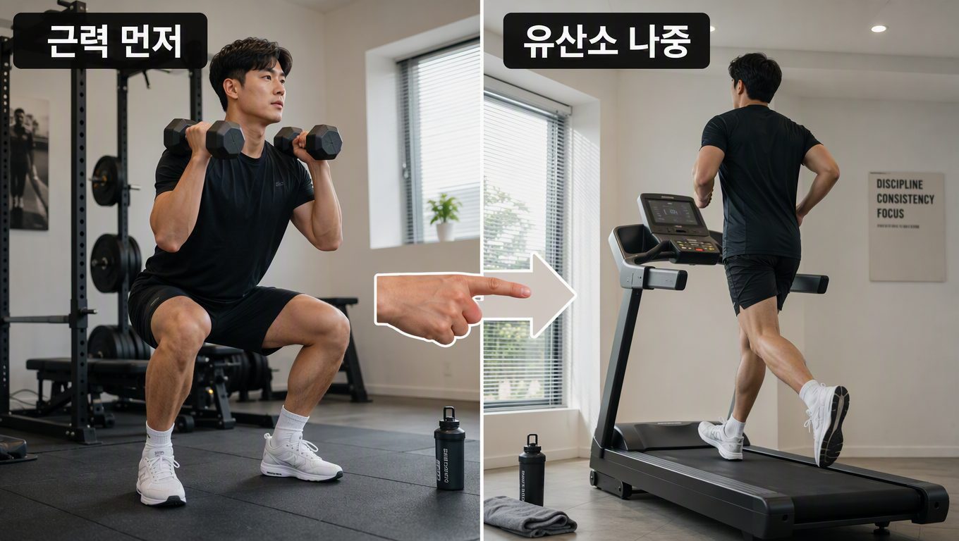 유산소 운동과 근력 운동의 운동 효과, 순서, 비율 조정 방법